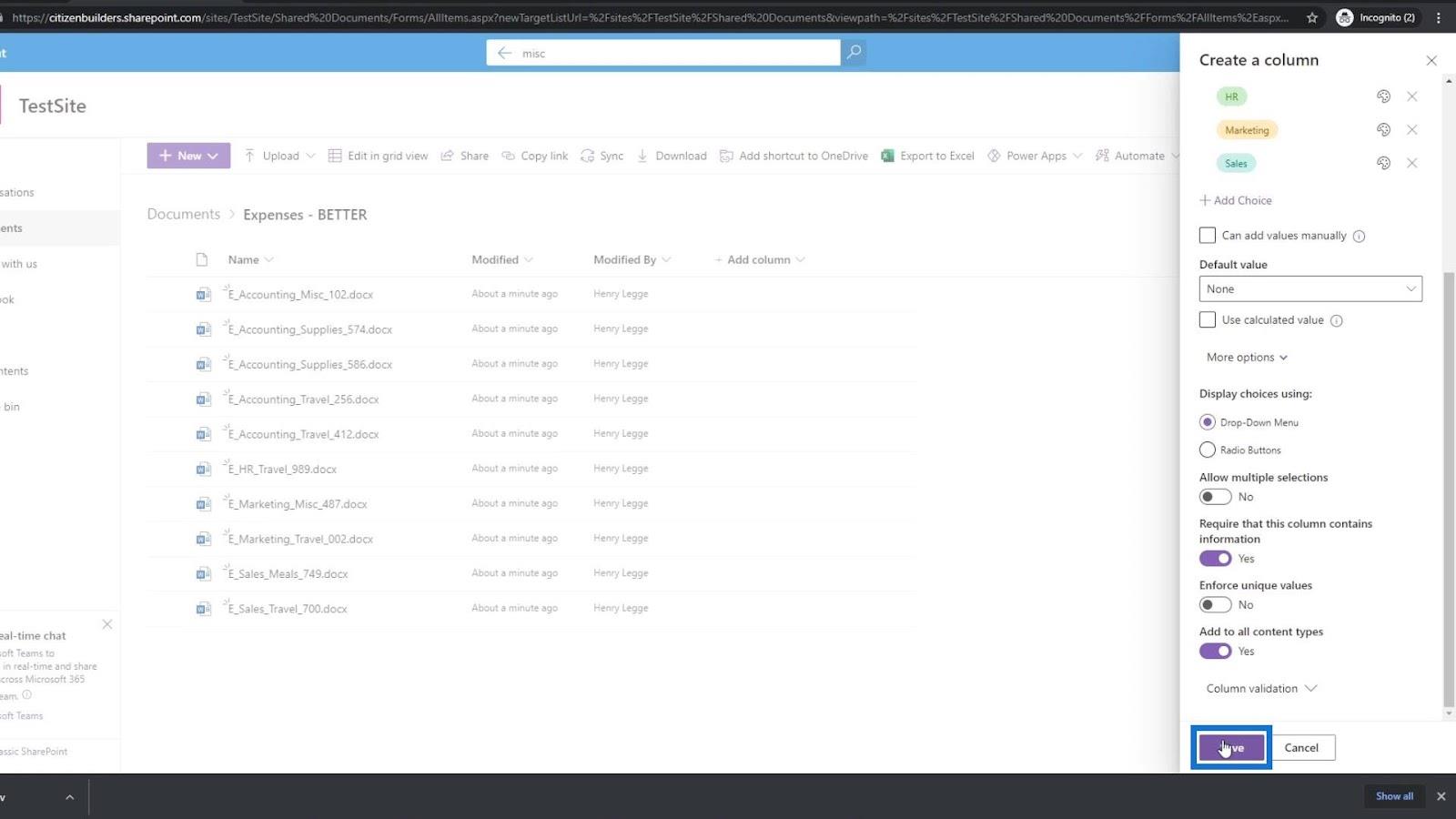 Agregar metadatos en SharePoint usando columnas Agregar metadatos en SharePoint usando columnas