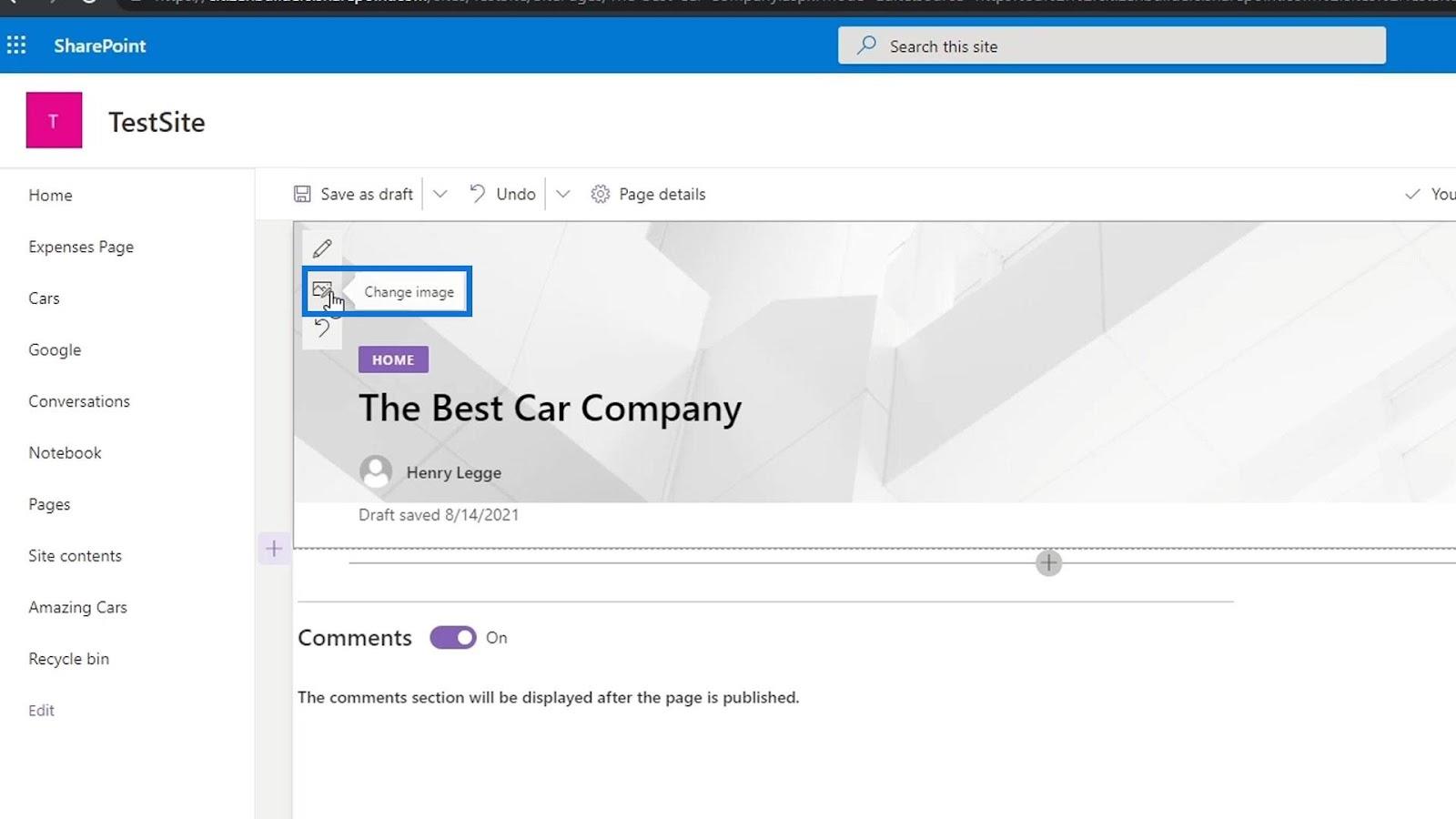 Übersicht und Erstellung der SharePoint-Homepage