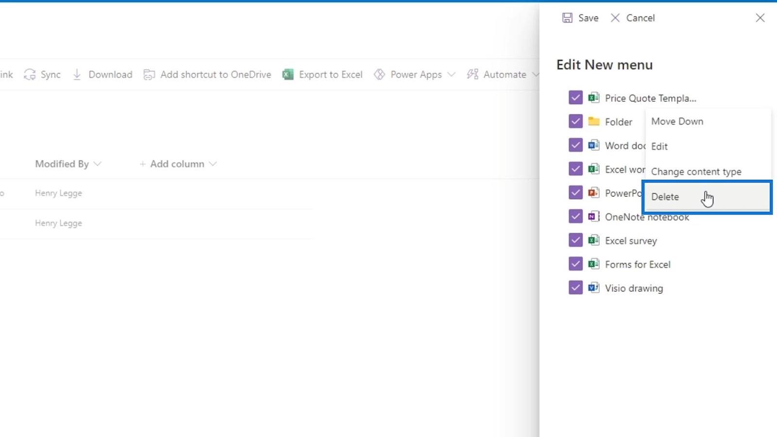 문서 라이브러리용 SharePoint 템플릿