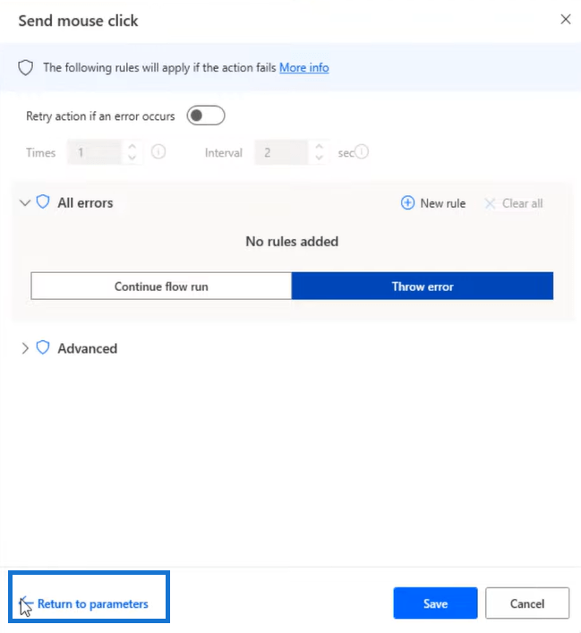 Power Automate Desktop : comment utiliser la fonction Envoyer un clic de souris