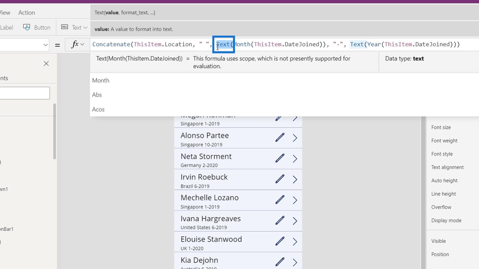 Microsoft Power Apps チュートリアル |  エラーチェック