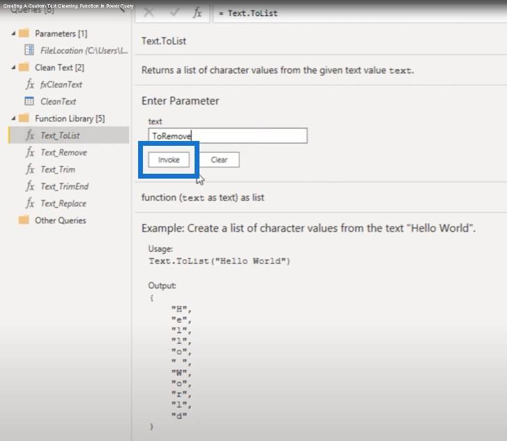 Power Query でのカスタム テキスト クリーニング関数の作成