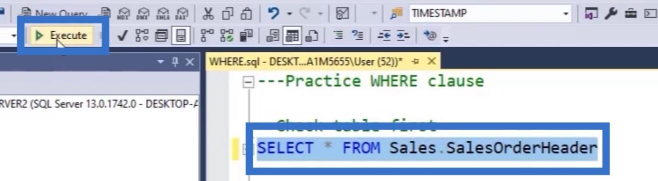 データをフィルタリングするための SQL WHERE 句