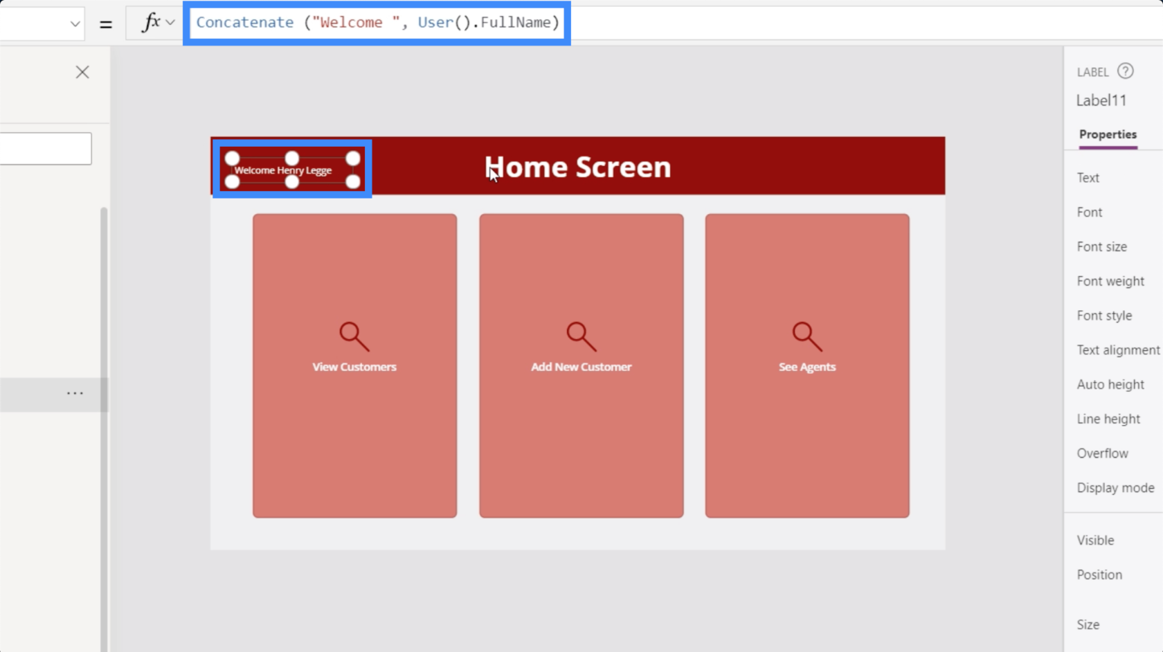 Power Apps 関数: User()、Today()、Now() の操作