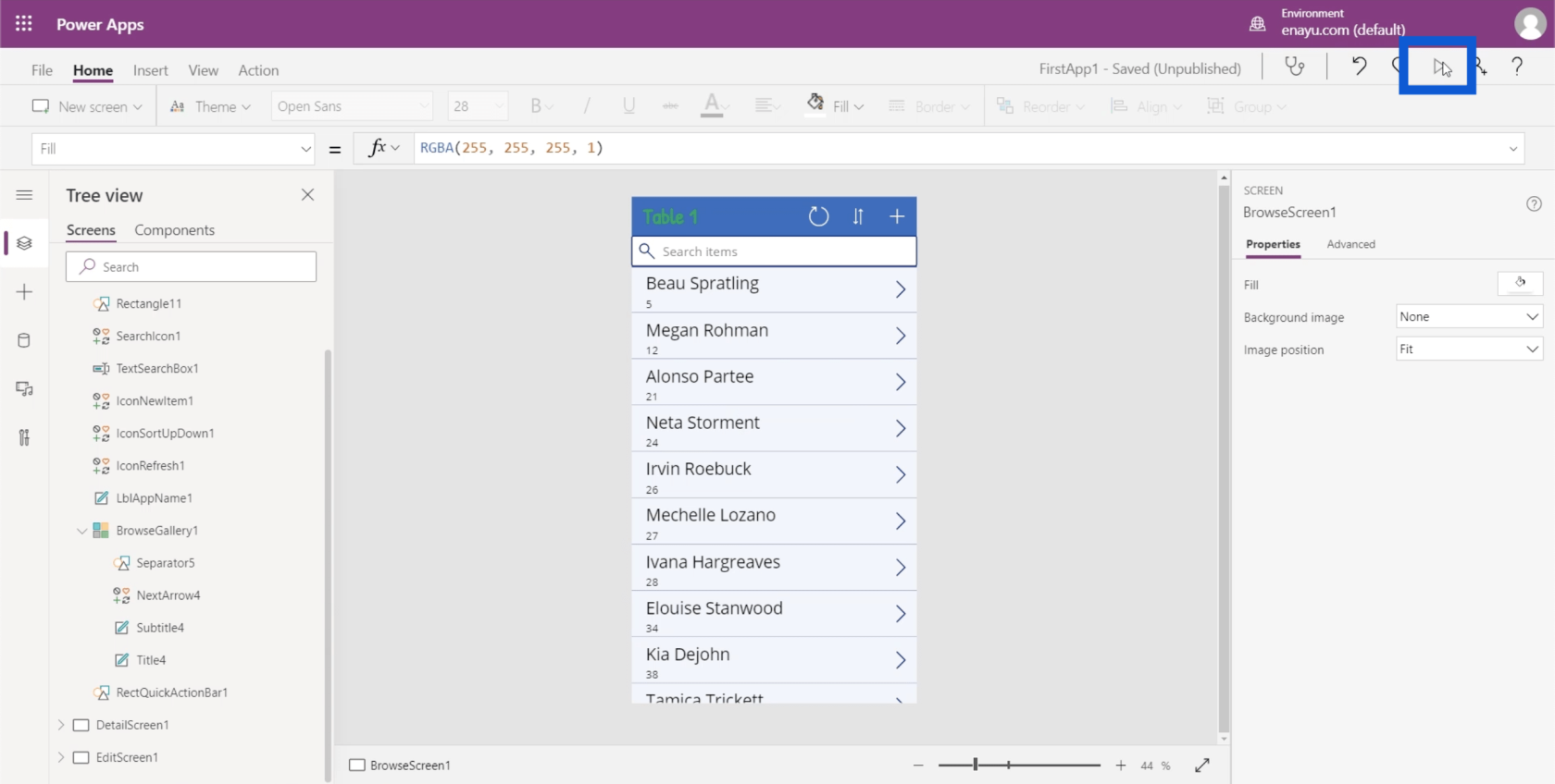 PowerApps ギャラリー: 概要