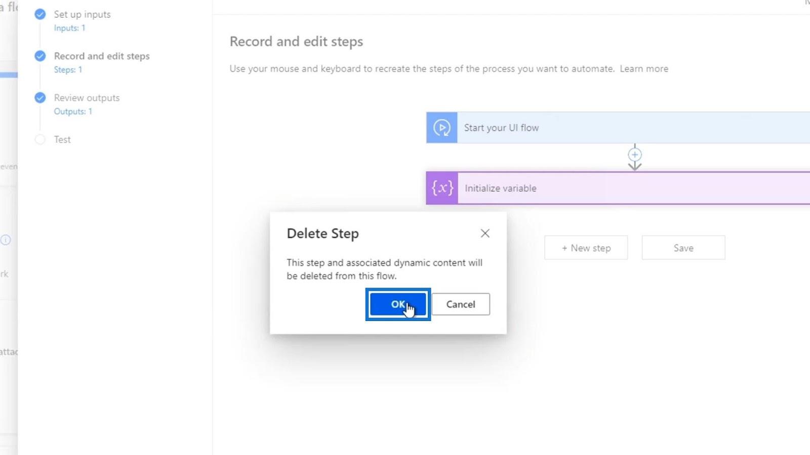 Microsoft Power Automate 中的 UI 流輸入