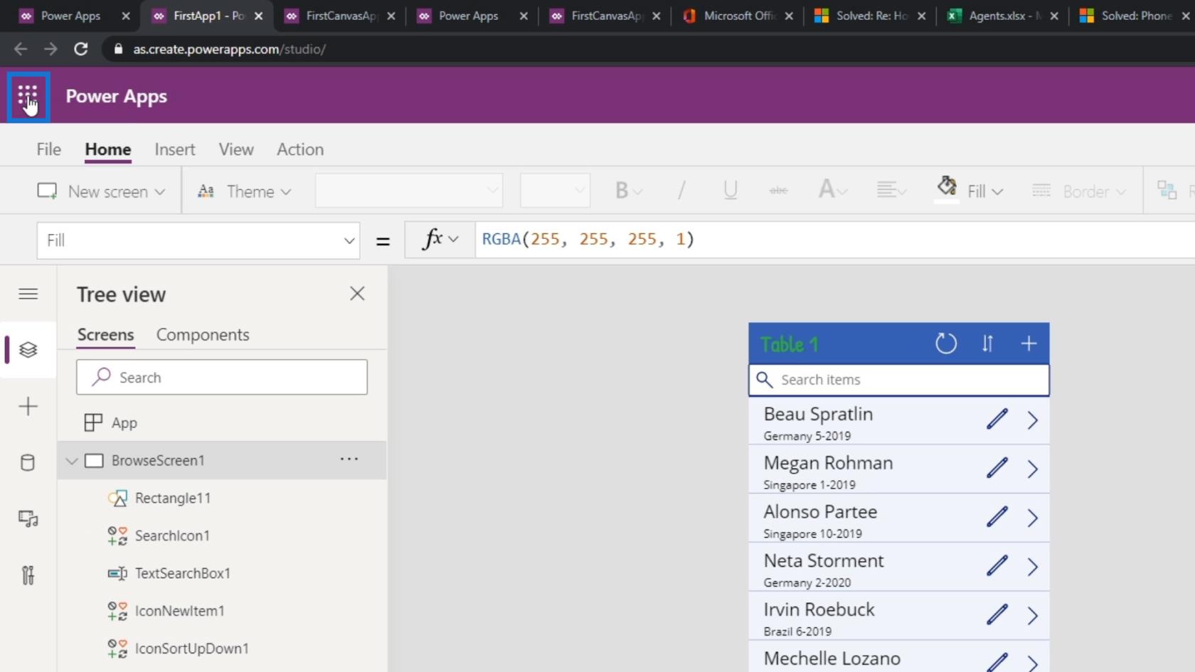 Microsoft Power Apps チュートリアル |  エラーチェック