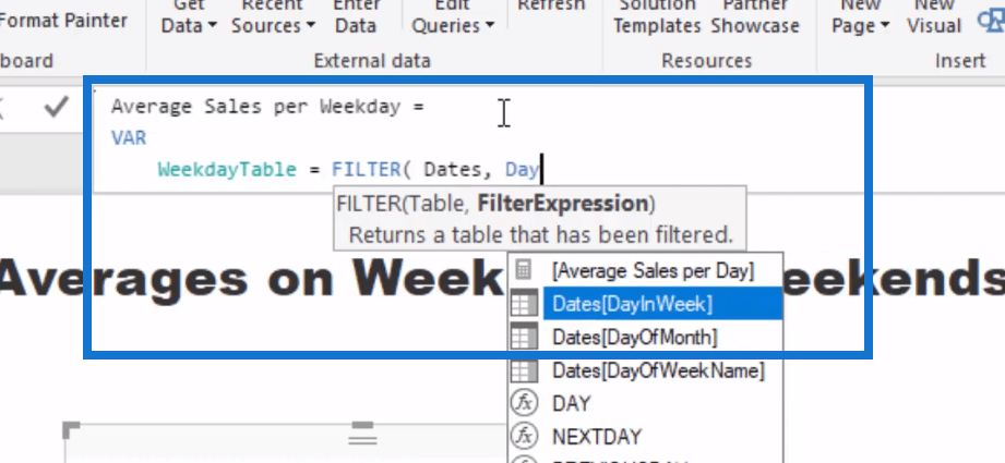 在 LuckyTemplates 中計算平均值：使用 DAX 分離工作日或週末結果