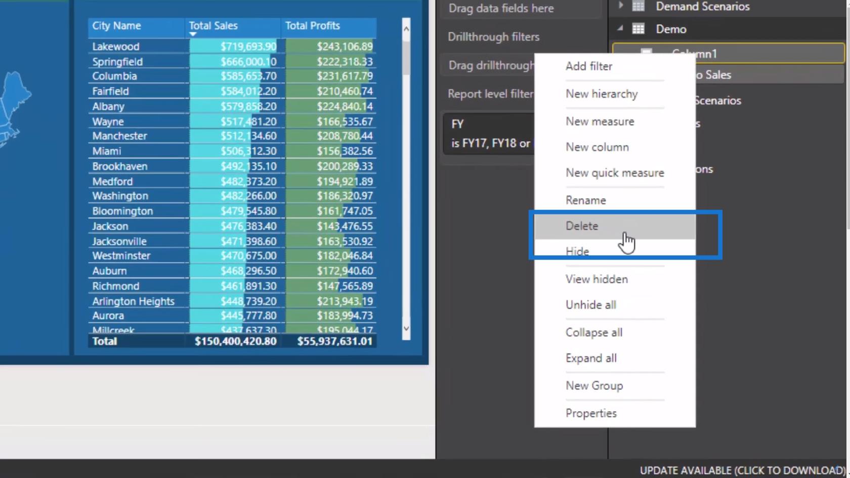 DAX メジャー グループのレポートへの実装 – LuckyTemplates モデリングのレビュー