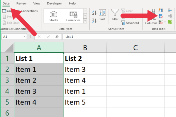VLOOKUP を使用して Excel の 2 つの列を比較する方法