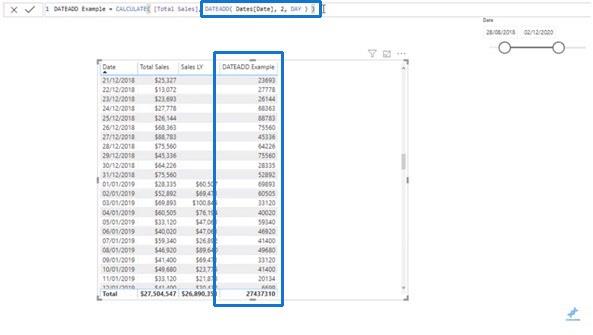 LuckyTemplates 時間函數：DATEADD 等