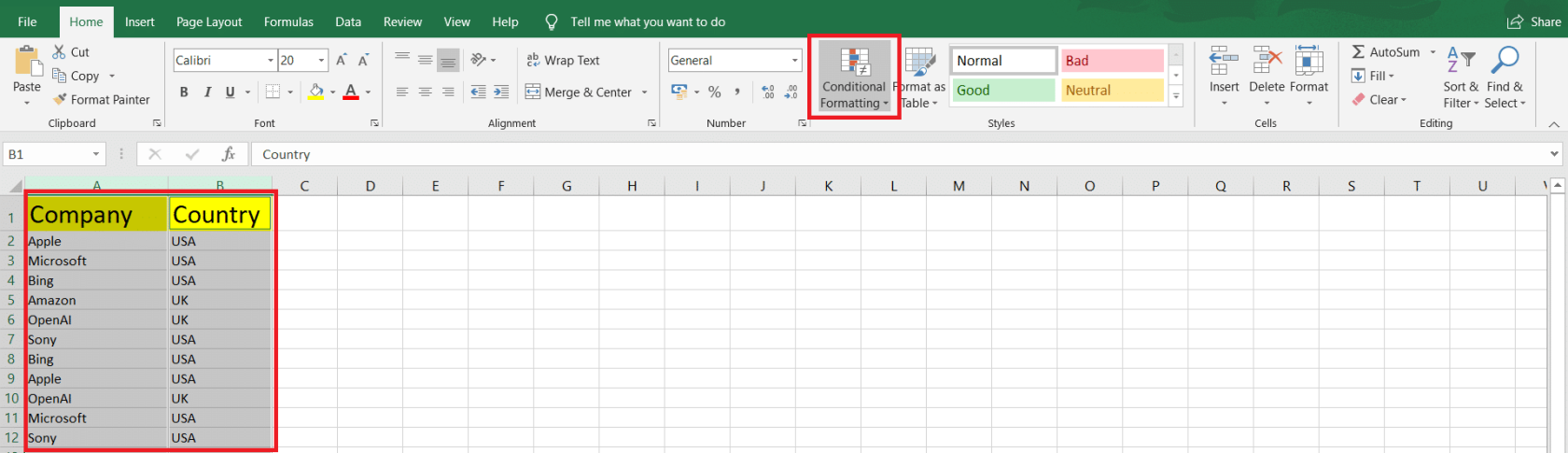 Excel で矛盾を見つける – 5 つの簡単なテクニックの説明