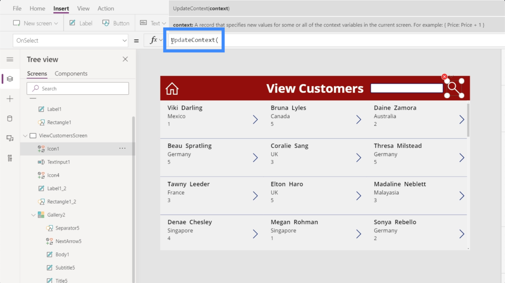 PowerApps 検索フィールド: 追加およびカスタマイズする方法