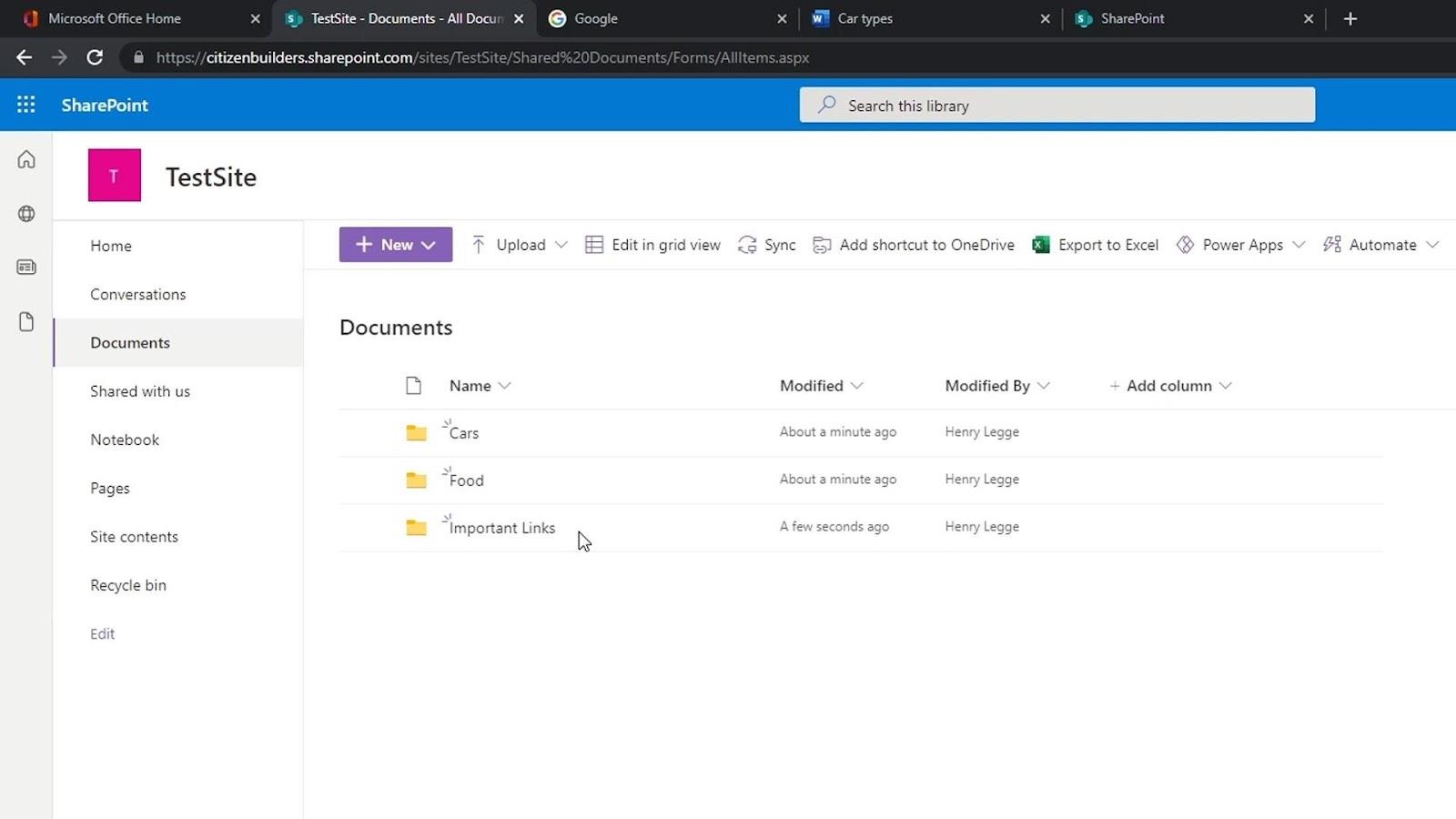 SharePoint 文檔庫 |  初學者教程