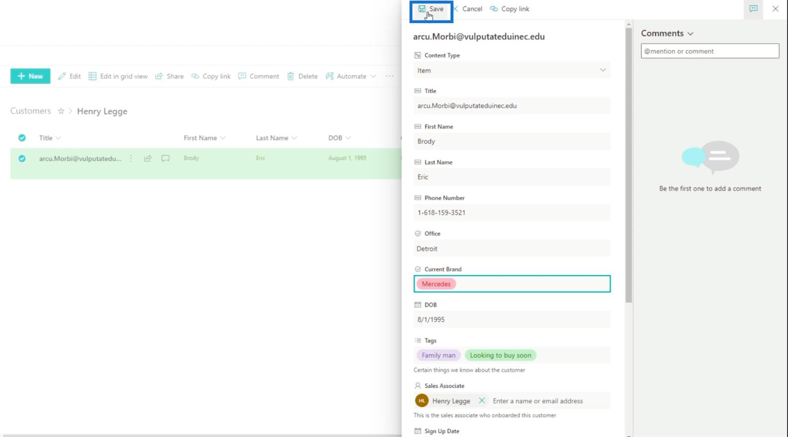SharePoint リスト アラートのセットアップ