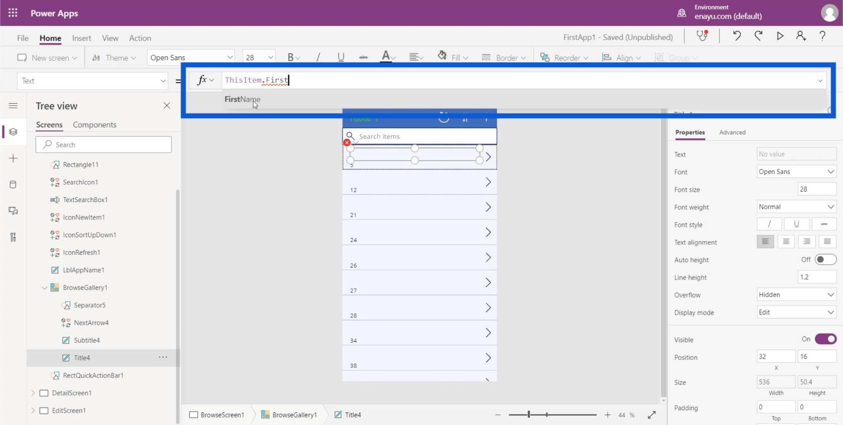 PowerApps ギャラリー: 概要