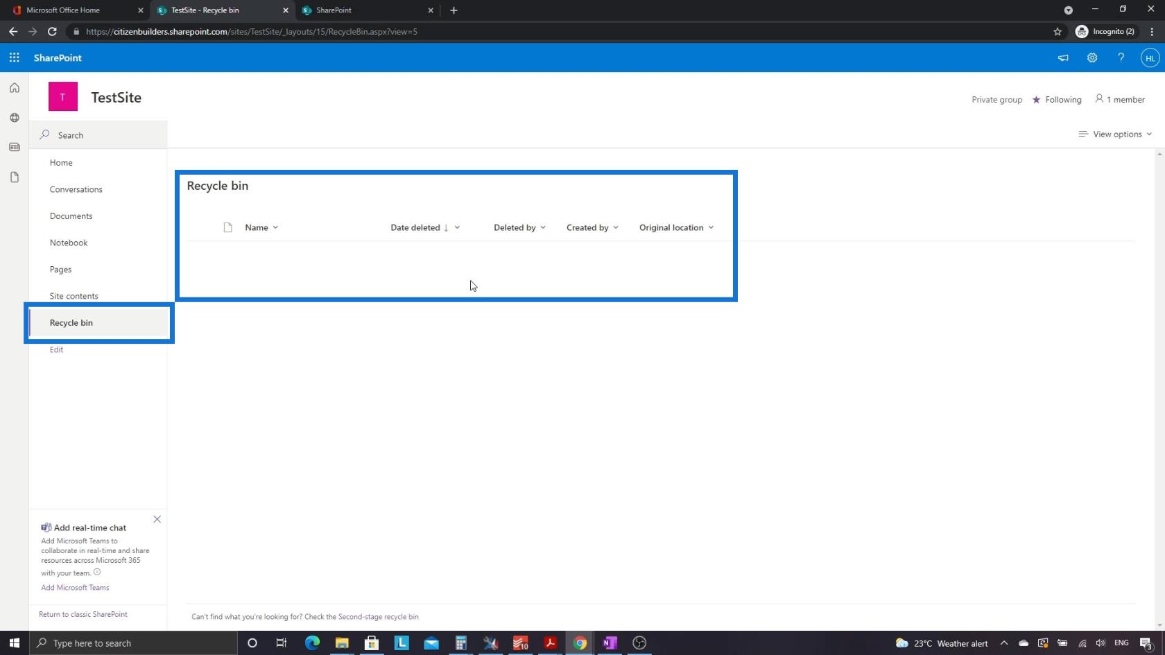 SharePoint 網站 |  佈局和菜單演練