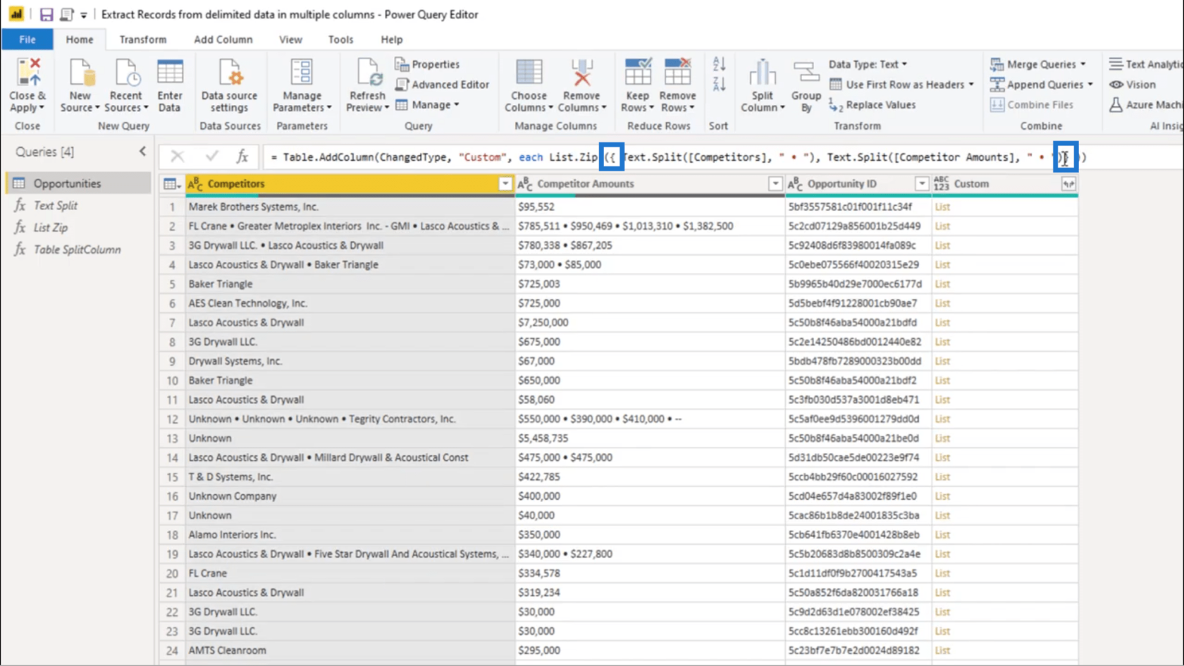 区切り文字で区切られたデータ – LuckyTemplates を使用したレコードの抽出