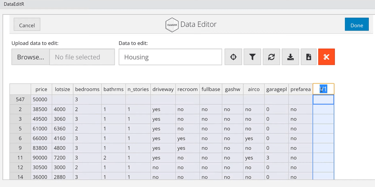 DataEditR 패키지를 사용하여 R에서 데이터 편집
