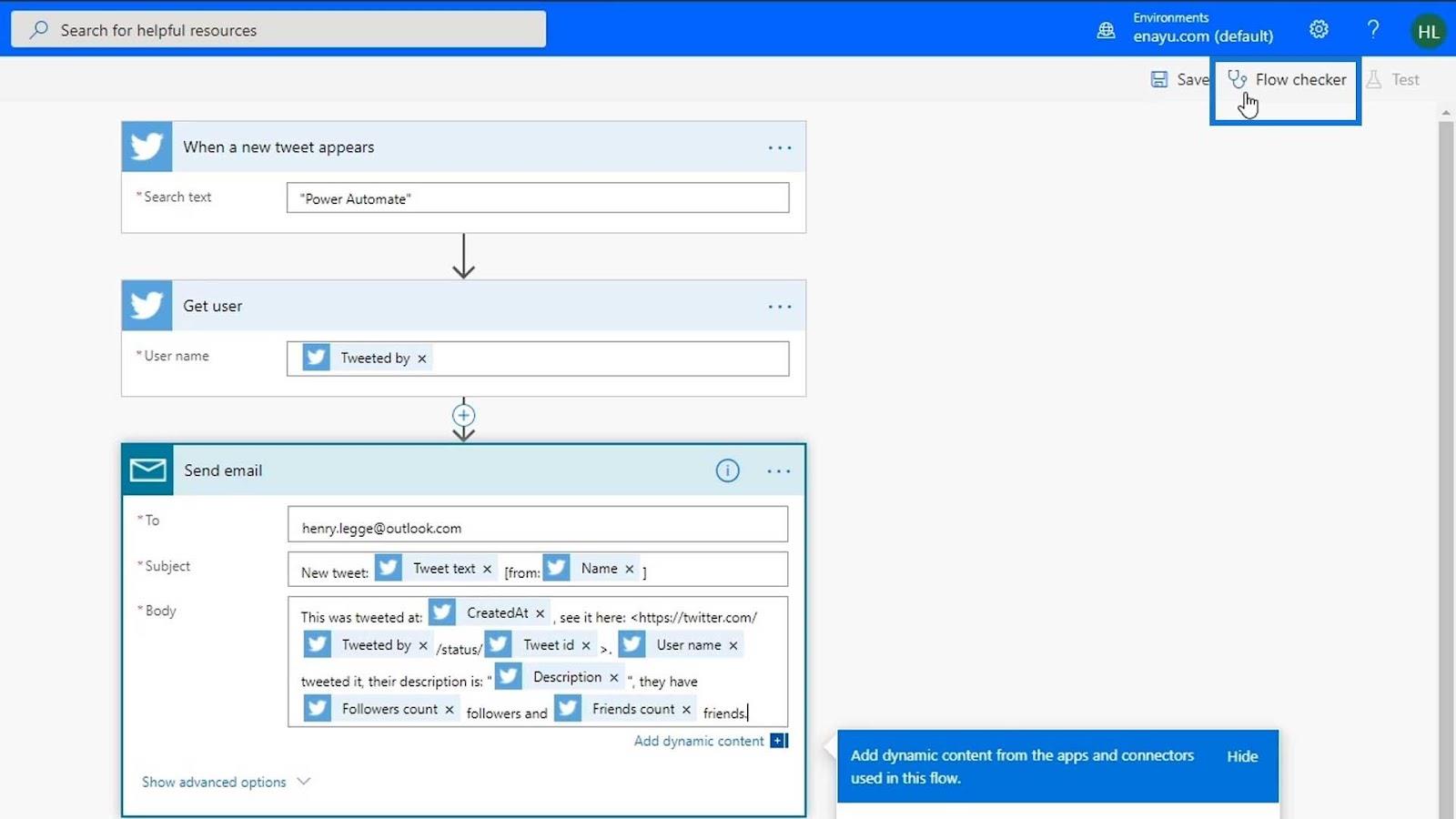 Microsoft Power Automate の自動化されたフロー