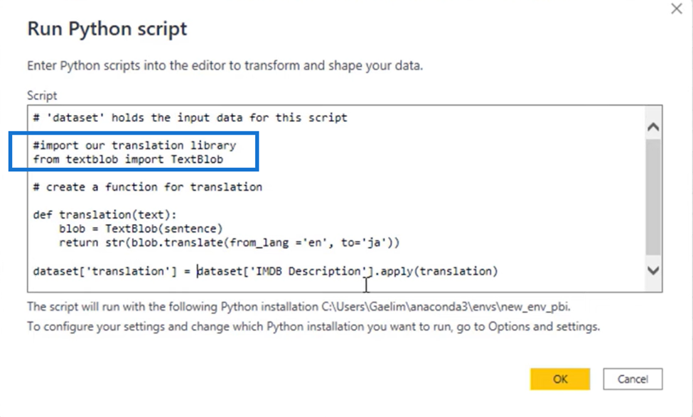 LuckyTemplates Python 教程：如何翻譯文本