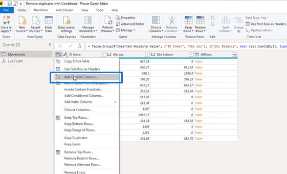 LuckyTemplates Power Query: removendo linhas duplicadas