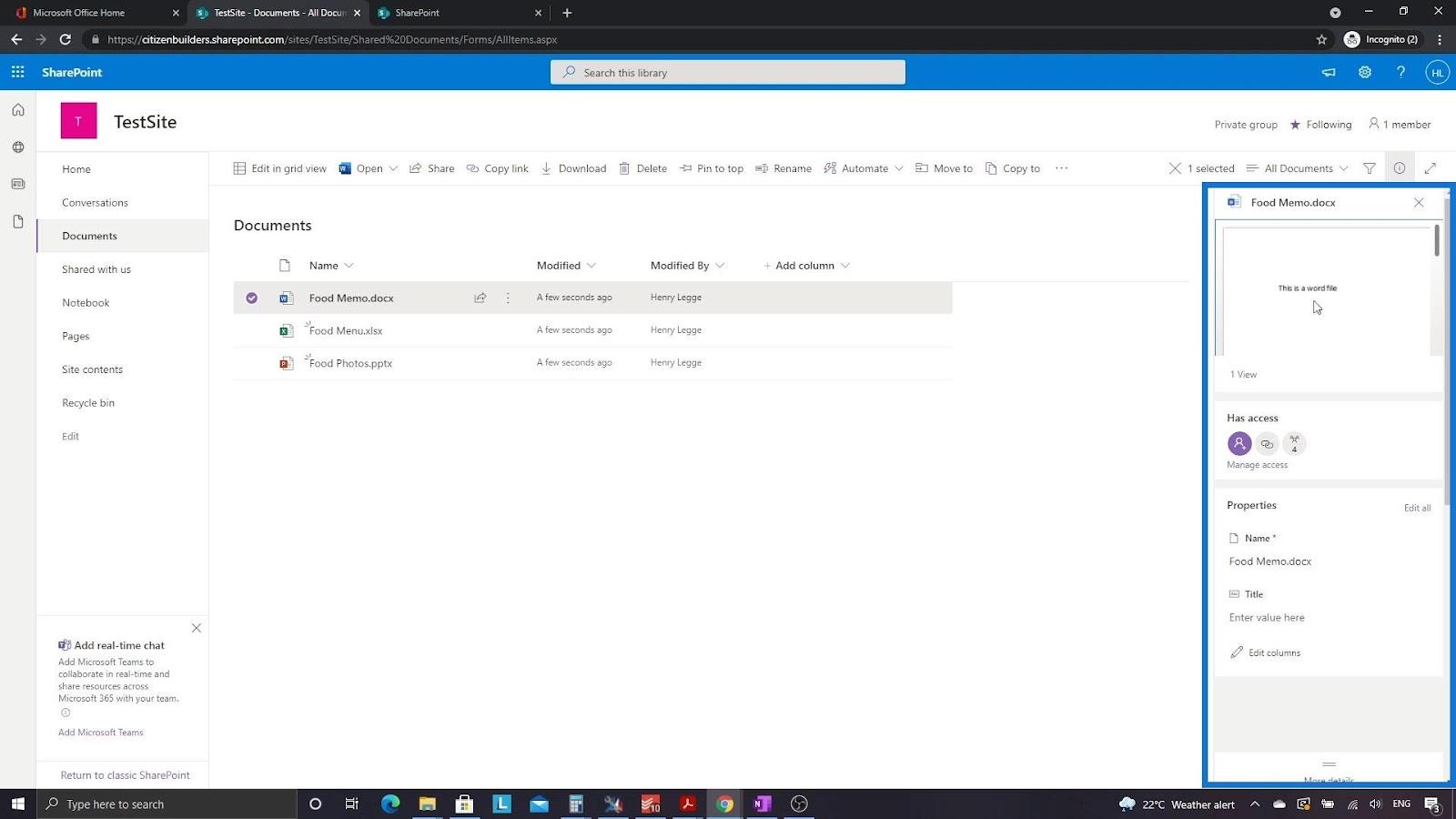 SharePoint 文檔庫 |  初學者教程