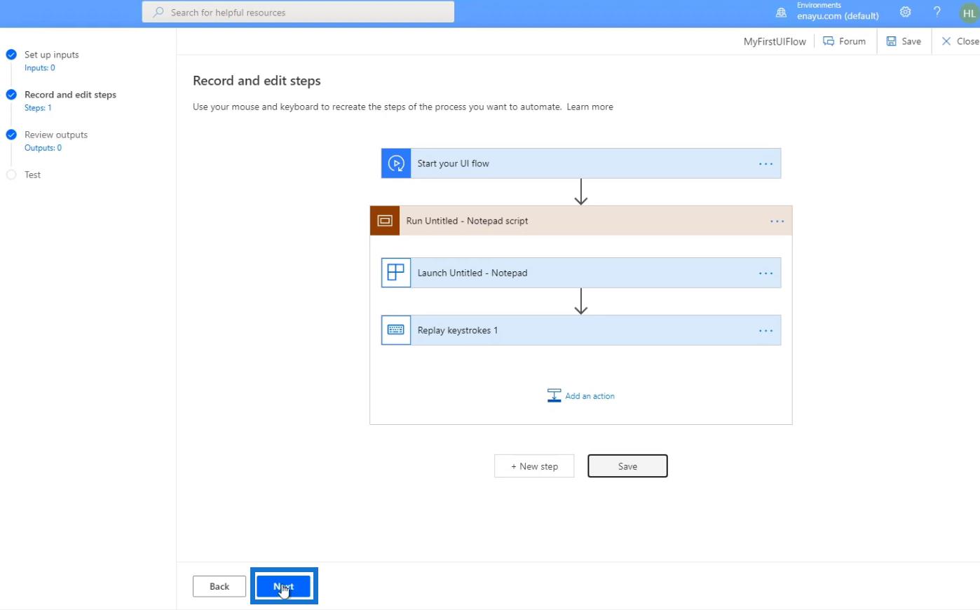 Power Automate UI 流程：創建和設置