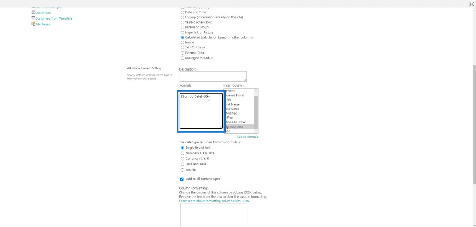 SharePoint の計算列 |  概要