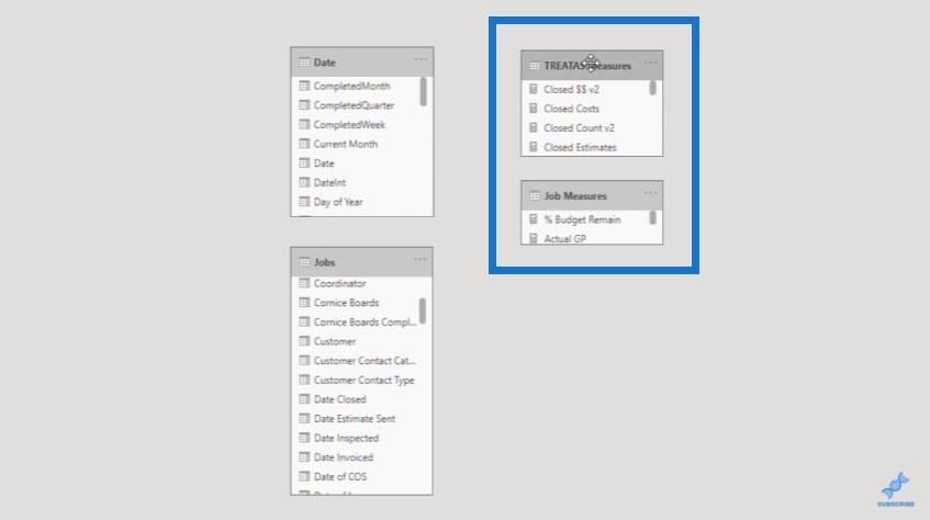 LuckyTemplates でのメジャー テーブルとサブフォルダーの作成