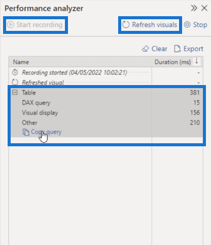 如何將數據集導入 Report Builder
