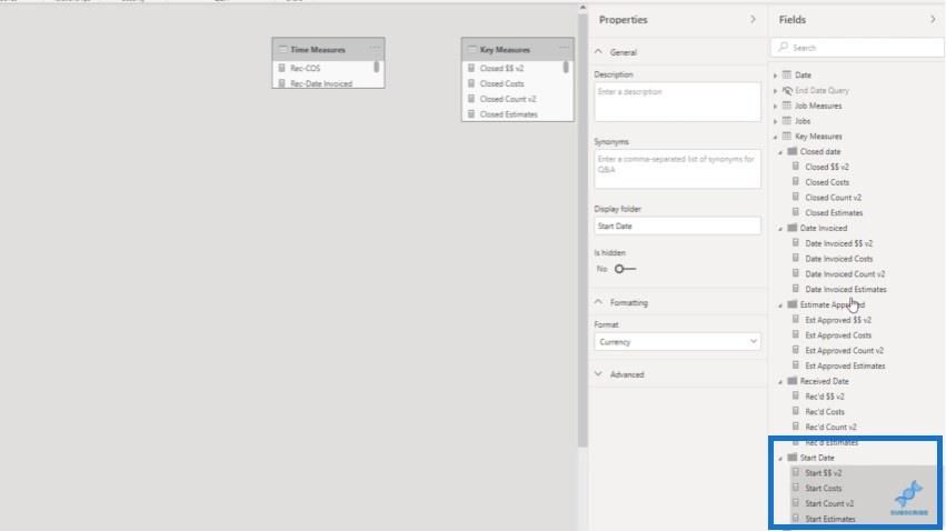 LuckyTemplates でのメジャー テーブルとサブフォルダーの作成