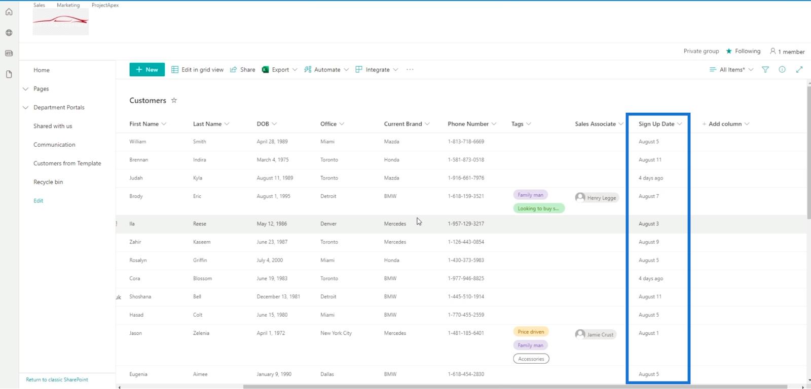 SharePoint の計算列 |  概要