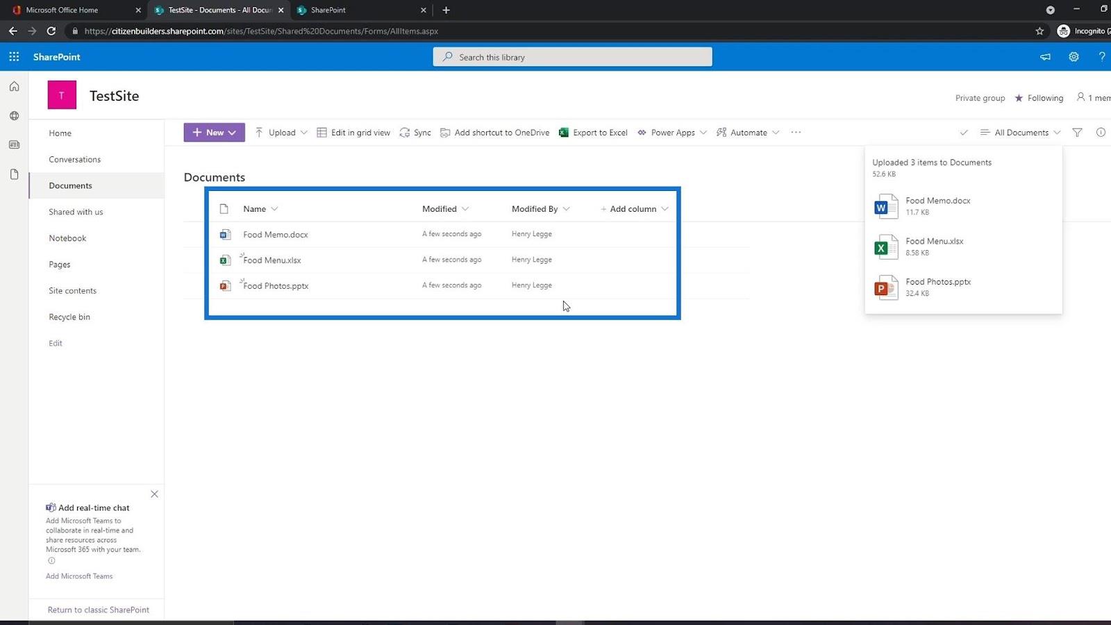 SharePoint 文檔庫 |  初學者教程