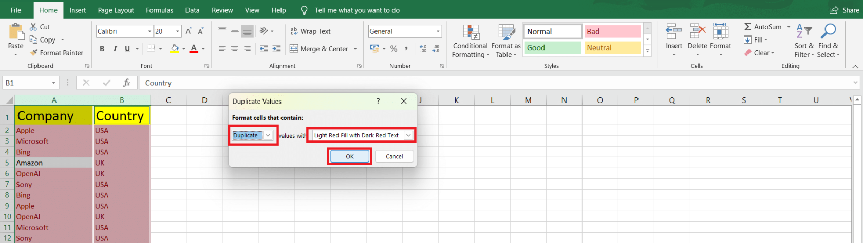 Excel で矛盾を見つける – 5 つの簡単なテクニックの説明