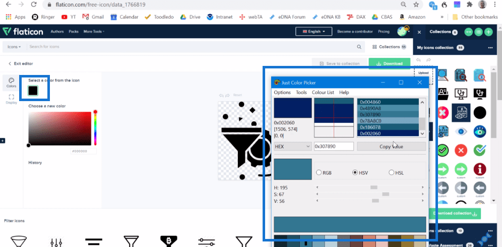LuckyTemplates Raporları İçin Renk Onaltılı Kod Seçici