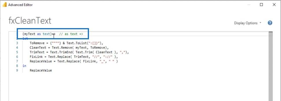 Power Query でのカスタム テキスト クリーニング関数の作成