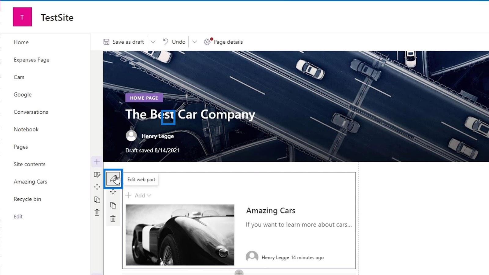 Übersicht und Erstellung der SharePoint-Homepage