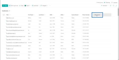 Hinzufügen eines SharePoint-Auswahlfelds zu einer Liste