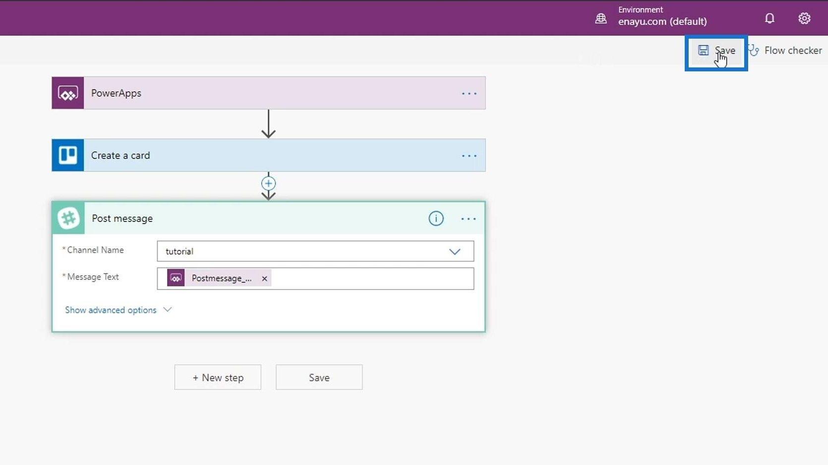 Microsoft Power Automate への PowerApps の統合