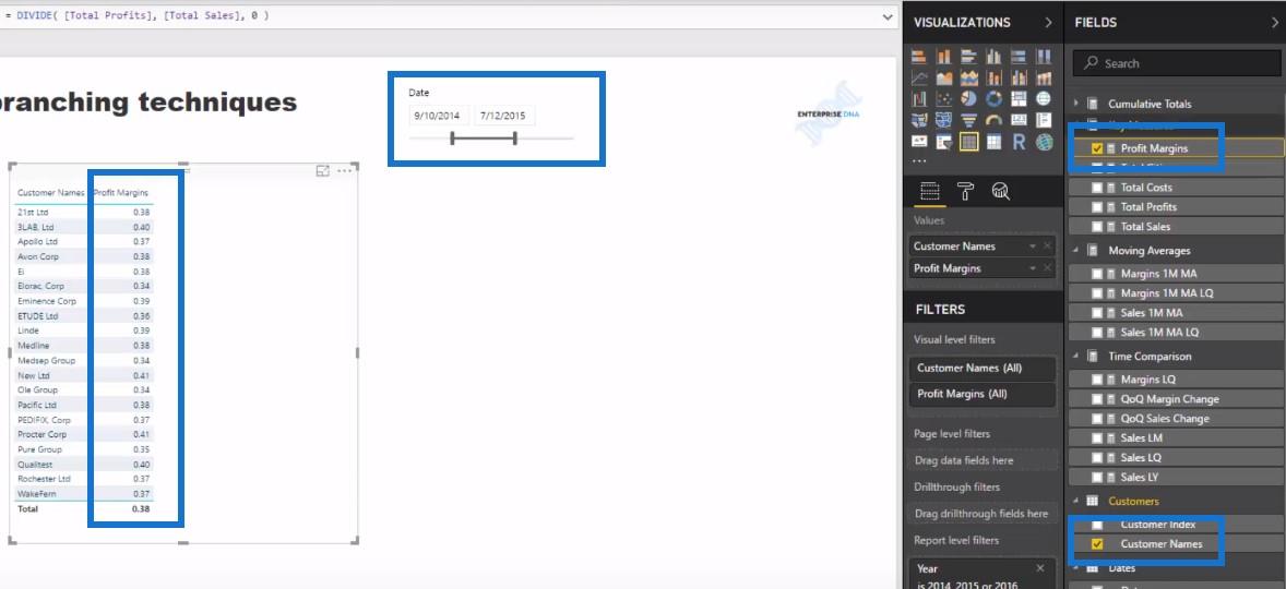 隨著時間的推移分析利潤率變化——使用 LuckyTemplates 和 DAX 進行分析