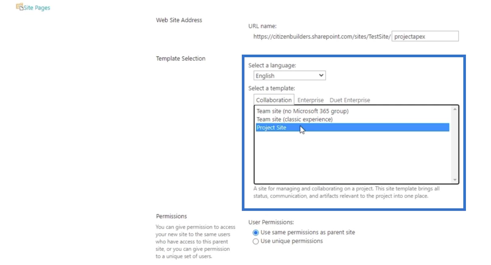 SharePoint 項目網站：創建和配置