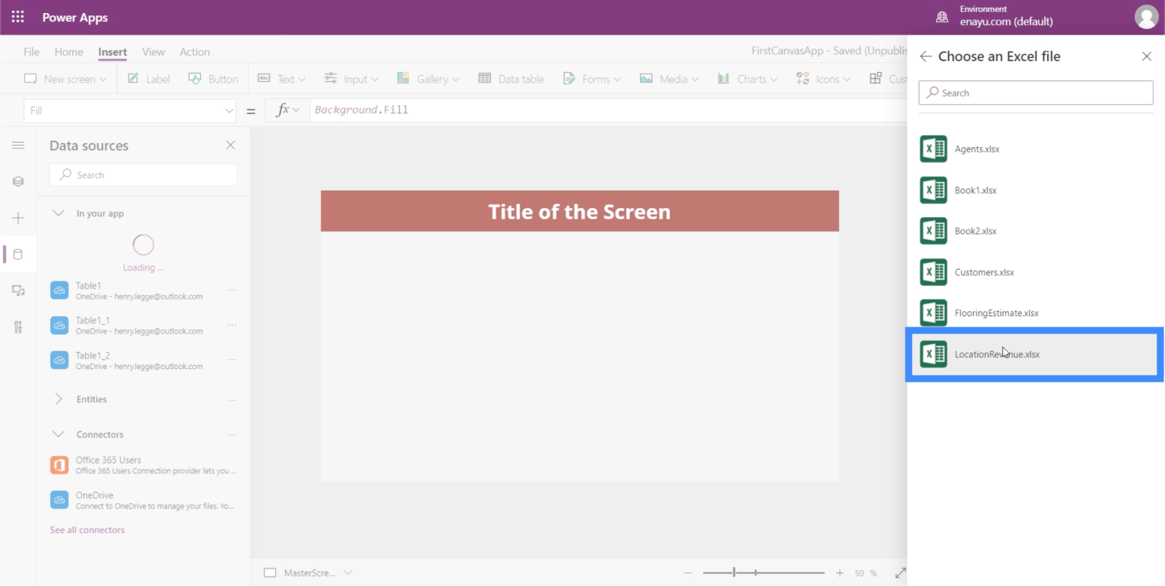 PowerApps 圖表、圖形和動態圖像