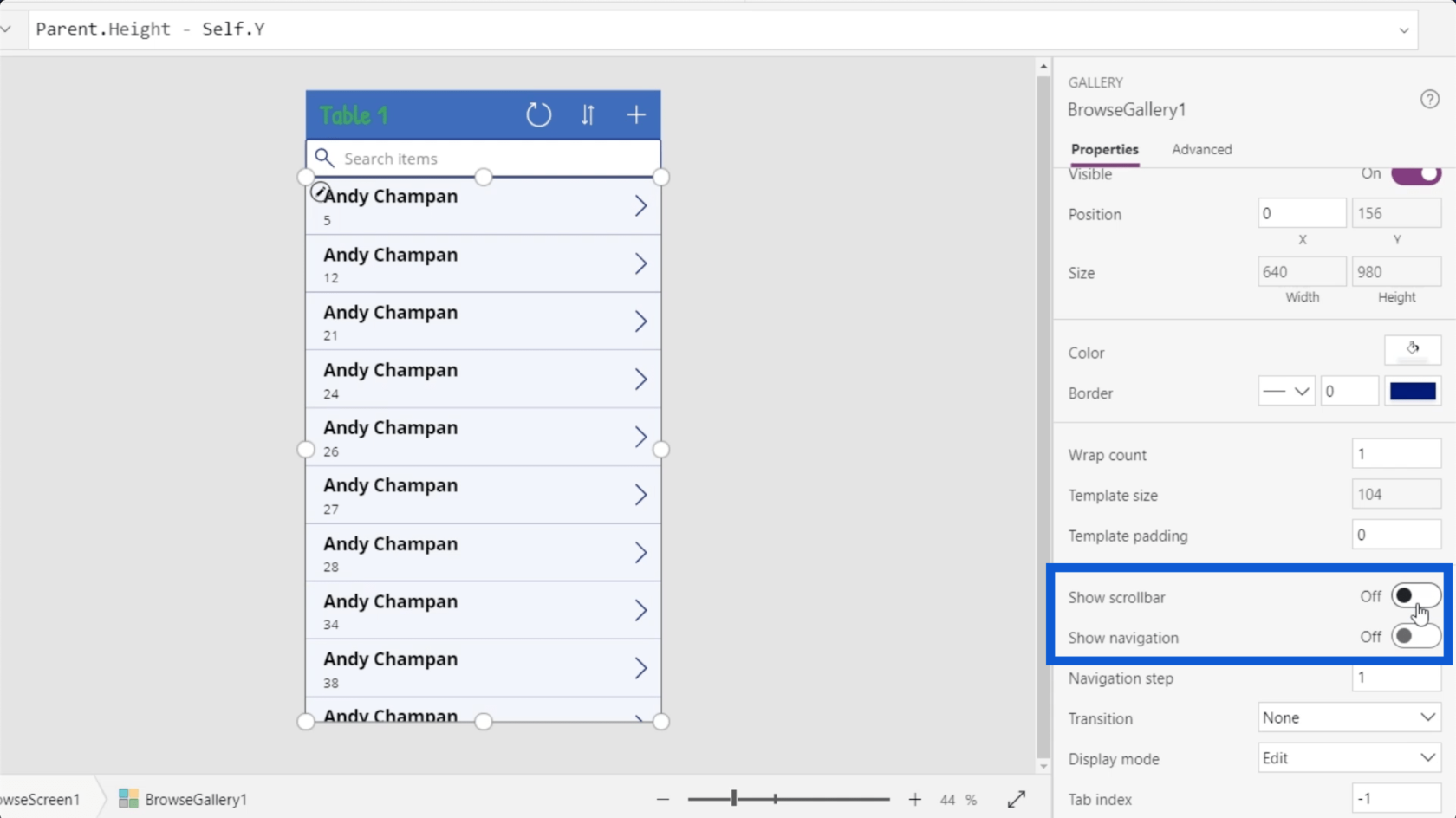 PowerApps ギャラリー: 概要