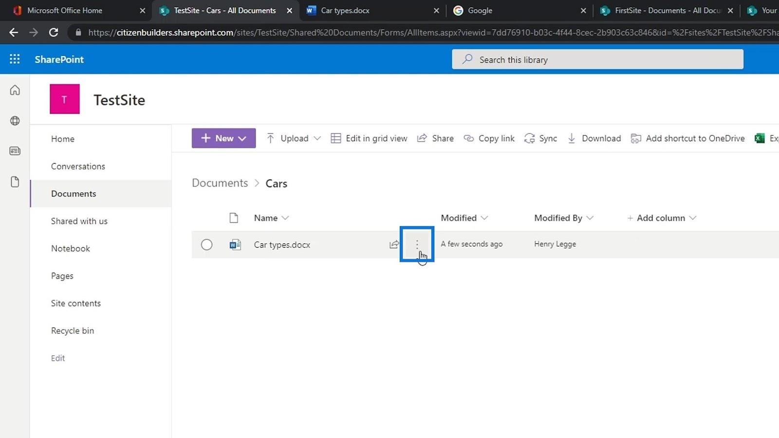 SharePoint 文檔庫 |  初學者教程