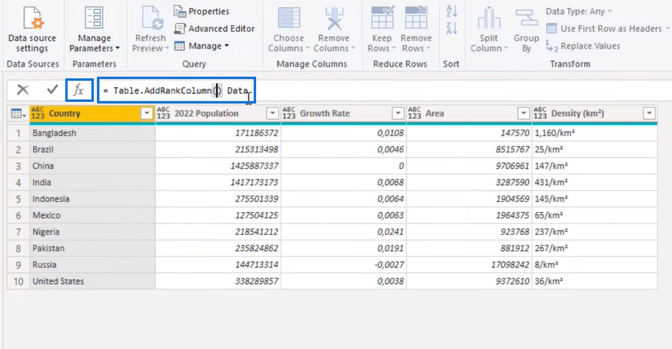 Задача Power Query Transform Column: данные из стека в упорядоченную таблицу