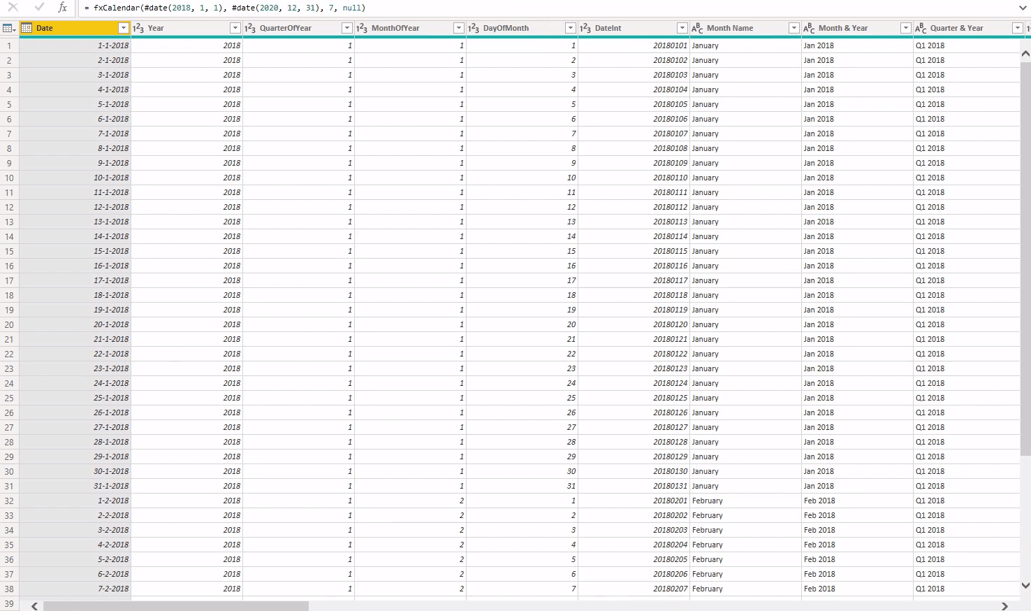 M 関数を使用して拡張 LuckyTemplates 日付テーブルを作成する