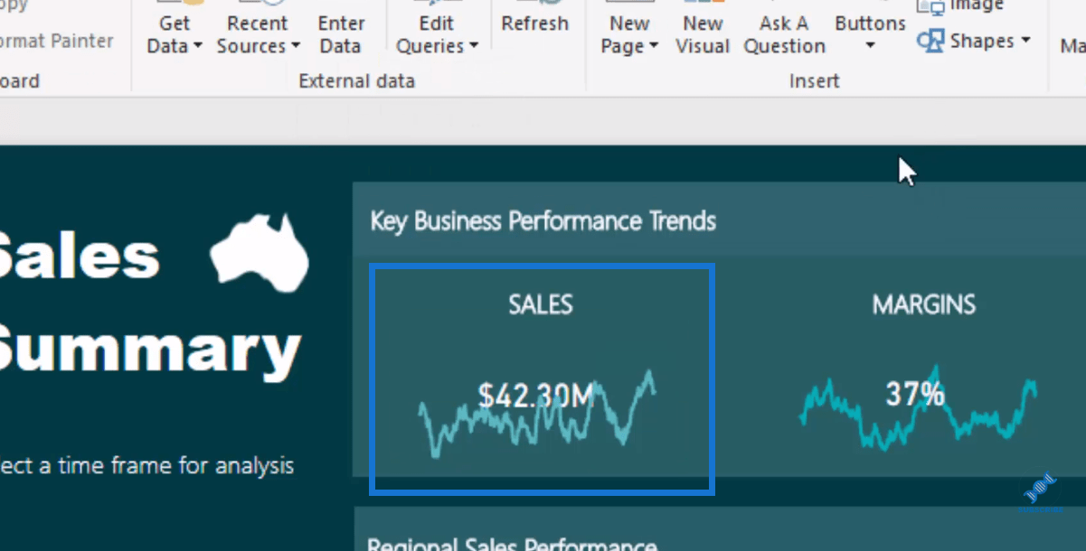 KPI 趨勢分析的 LuckyTemplates 數據可視化技巧