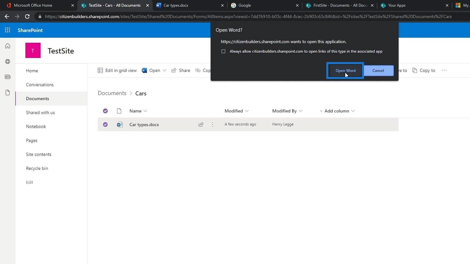 SharePoint 文檔庫 |  初學者教程