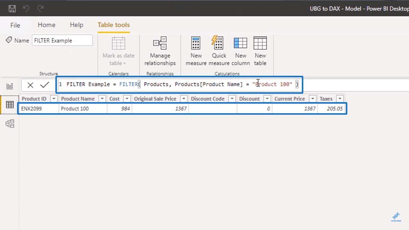 在 LuckyTemplates 中使用 DAX 表函數